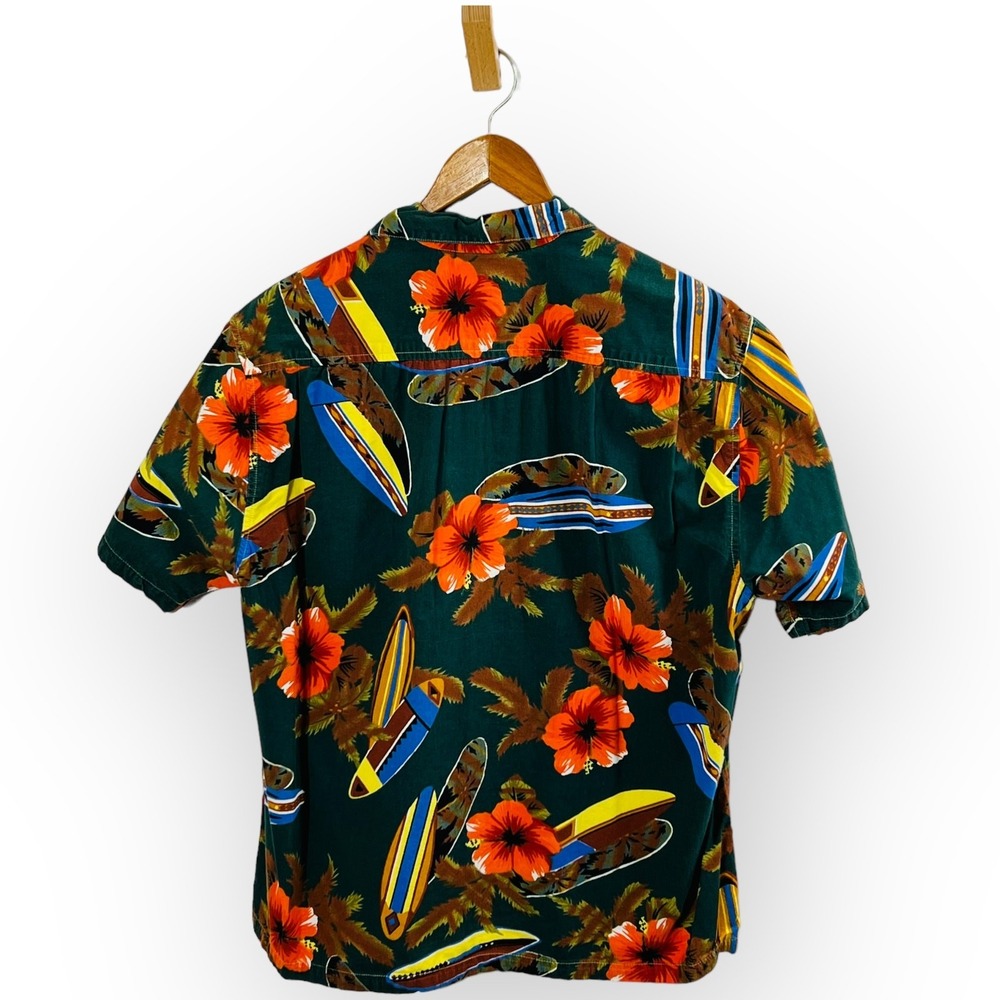 Tamare Vintage Hawaiian Shirt M Made in Hawaii Aloha Surfboard Hibiscus Cotton - Picture 3 of 13